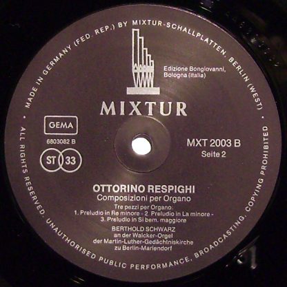 Mixtur Schallplatten MXT 2003 - Composizioni Per Organo - Image 3