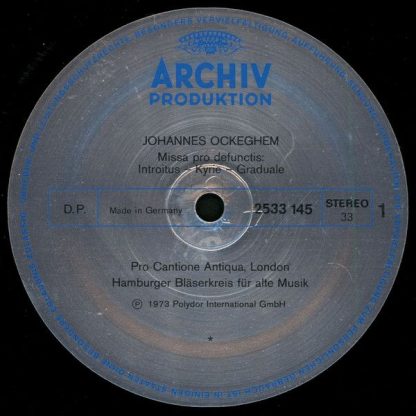 Archiv Produktion 2533 145 - Missa Pro Defunctis / Déploration S - Image 7