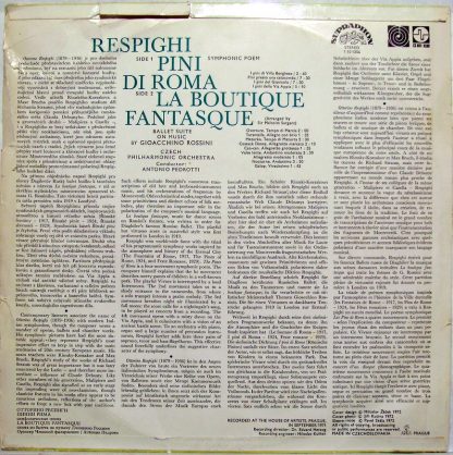Supraphon 1 10 1204 - Pini Di Roma / La Boutique Fantasque - Image 2