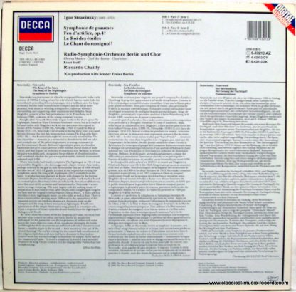 DECCA 643213 - Symphonie De Psaumes • Le Chant Du Rossignol / Fe - Image 3