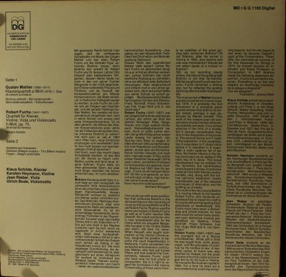 MDG MD+G G 1165 - Klavierquartett A-Moll (1. Satz), Klavierquart - Image 2