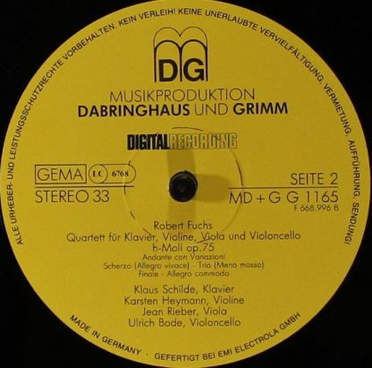 MDG MD+G G 1165 - Klavierquartett A-Moll (1. Satz), Klavierquart - Image 3