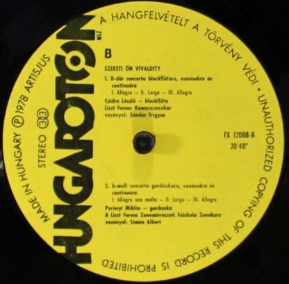 Hungaroton FX 12088 - Szereti Ön... ? - Image 4
