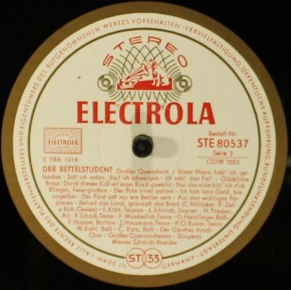 Electrola STE 83 443 - Der Bettelstudent - Großer Querschnitt - Image 4