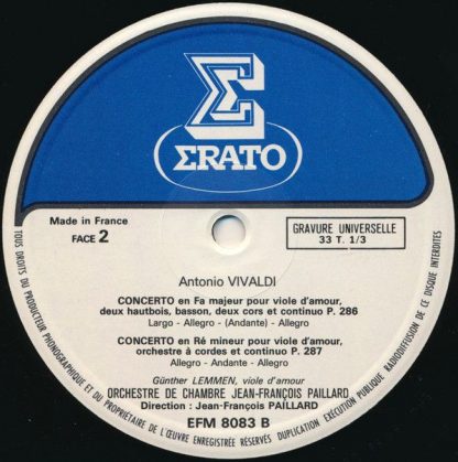 Erato EFM 8083 - Quatre Concertos Pour Viole D'Amour - Image 4