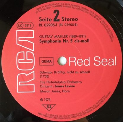 RCA Red Seal RL 02905 - Levine Conducts Mahler Symphony No.5 - S - Image 4