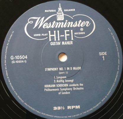 Westminster X WN 18014 - Symphony No. 1 In D Major - Image 3