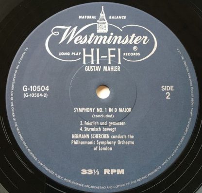 Westminster X WN 18014 - Symphony No. 1 In D Major - Image 4