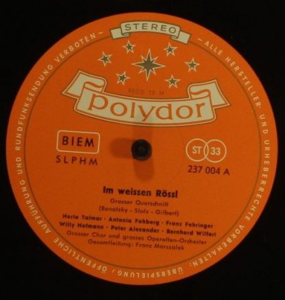 Polydor 46 554 LPHM - Im Weissen Rössl - Maske In Blau - Image 3