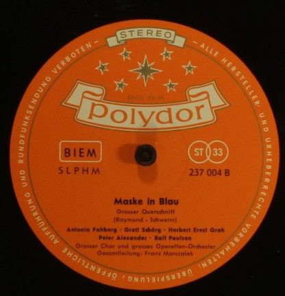 Polydor 46 554 LPHM - Im Weissen Rössl - Maske In Blau - Image 4