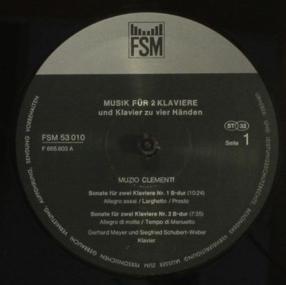 FSM FSM 53 010 - Clementi • Grieg • Kirchner - Image 3