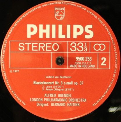 Philips 9500 253 - Klavierkonzert Nr.3 - Image 4