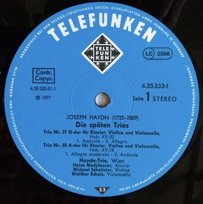 Telefunken 6.35333 FK - Haydn-Edition Die Späten Trios = The Lat - Image 3