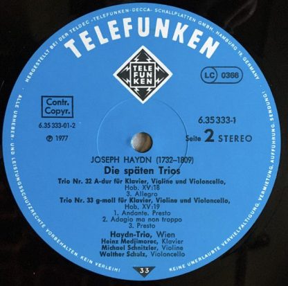 Telefunken 6.35333 FK - Haydn-Edition Die Späten Trios = The Lat - Image 4