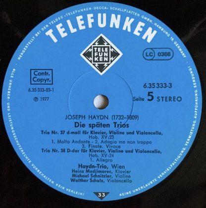 Telefunken 6.35333 FK - Haydn-Edition Die Späten Trios = The Lat - Image 7