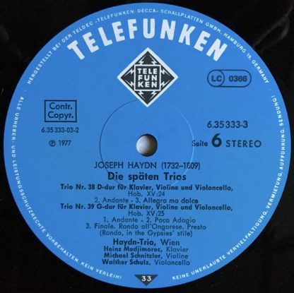 Telefunken 6.35333 FK - Haydn-Edition Die Späten Trios = The Lat - Image 8