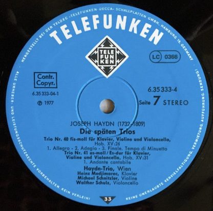 Telefunken 6.35333 FK - Haydn-Edition Die Späten Trios = The Lat - Image 9