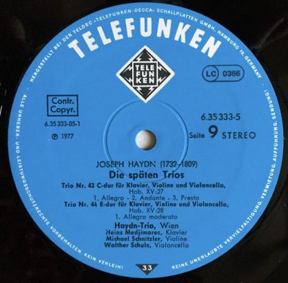 Telefunken 6.35333 FK - Haydn-Edition Die Späten Trios = The Lat - Image 11