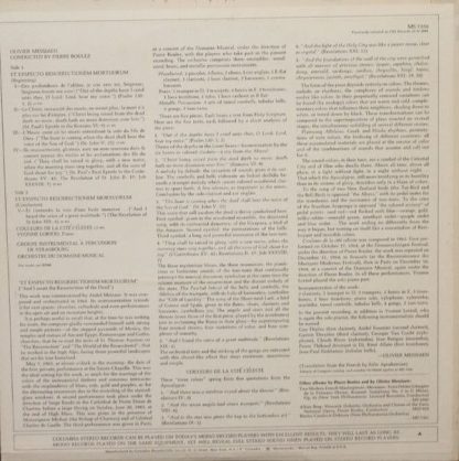 Columbia Masterworks MS 7356 - Et Exspecto Resurrectionem Mortuo - Image 2