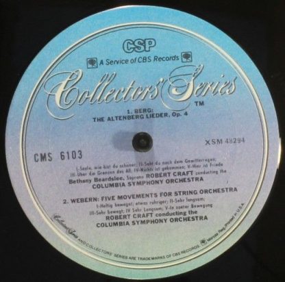 Columbia Masterworks CMS 6103 - 5 Songs / 5 Movements / 5 Pieces - Image 4