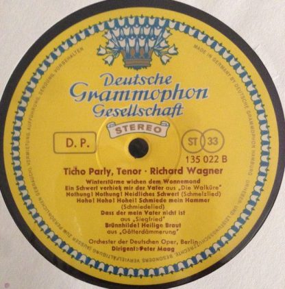 Deutsche Grammophon 135 022 - Ticho Parly, Tenor - Richard Wagne - Image 4