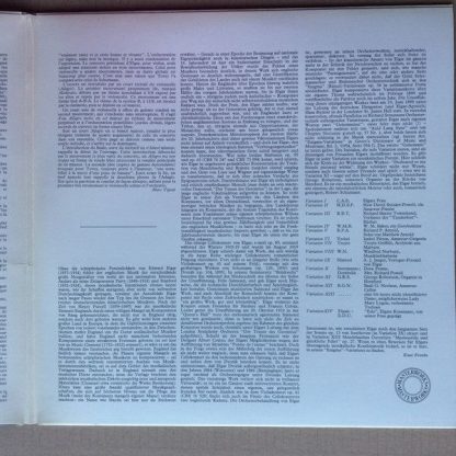 CBS Masterworks 76529 - Cello Concerto, Op. 85 / Enigma" Variati - Image 6