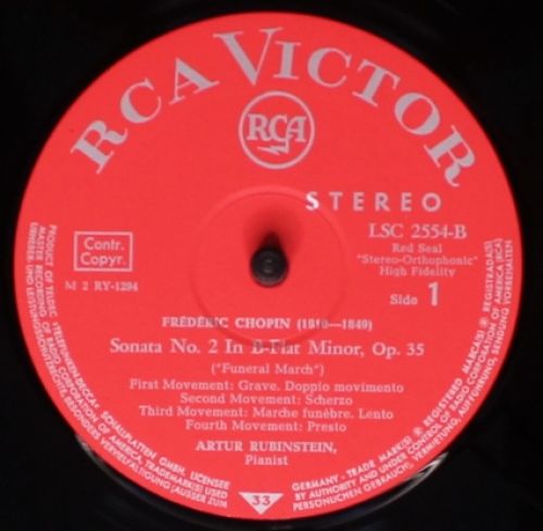 RCA Red Seal LSC-2554-B - Sonate Nr. 2 B-Moll Op. 35 "Mit Dem Tr - Image 3