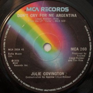 MCA Records MCA 260 - Don't Cry For Me Argentina