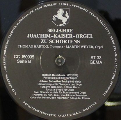 Not On Label CC 150935 - 300 Jahre Joachim-Kayser-Orgel Zu Schor - Image 4