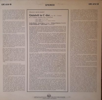 RCA Victor Red Seal LSC-2737-B - The Heifetz-Piatigorsky Concert - Image 2