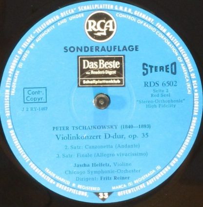 RCA RDS 6502 - Violinkonzer D-Dur - Image 3