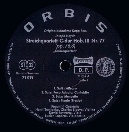 Orbis 71 019 - Kaiserquartett / Dissonanzenquartett - Image 3