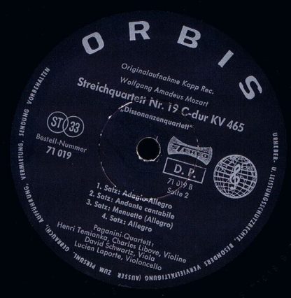 Orbis 71 019 - Kaiserquartett / Dissonanzenquartett - Image 4