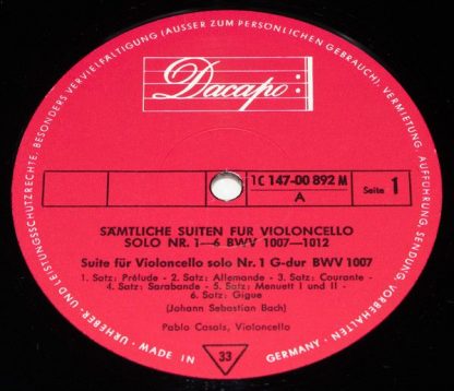 Dacapo 1C 147-00 892/4 M - Suiten Für Violoncello Solo - Image 3