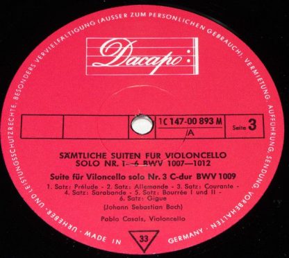 Dacapo 1C 147-00 892/4 M - Suiten Für Violoncello Solo - Image 5