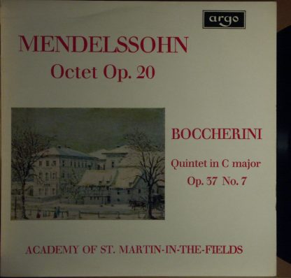 Argo ZRG 569 - Octet Op. 20 / Quintet In C Major Op. 37 No.7