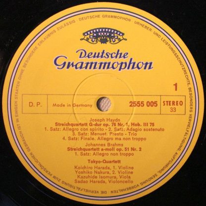 Deutsche Grammophon 2555 005 - Streichquartett G-dur Op. 76 Nr.1 - Image 2