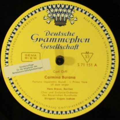 Deutsche Grammophon S 71 151 - Carmina Burana - Sonderauflage Fü - Image 4