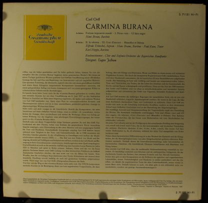 Deutsche Grammophon S 71 151 - Carmina Burana - Sonderauflage Fü - Image 2