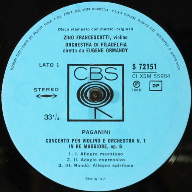 CBS S 72151 - Concerto Per Violino No. 1 In Re Maggiore Op. 6 / - Image 4