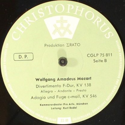 Christophorus CGLP 75 811 - Salzburger Symphonien (Divertimenti - Image 4