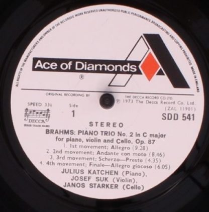 Ace Of Diamonds SDD 541 - Trio In C Major / Cello Sonata No. 2 I - Image 3