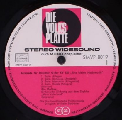 Die Volksplatte SMVP 8019 - Eine Kleine Nachtmusik - Die Moldau - Image 3