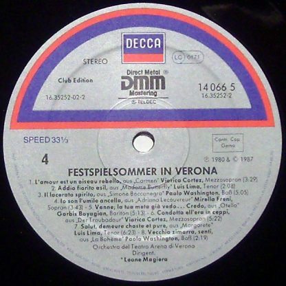 DECCA 14 066 0 - Festsommerspiele In Verona - Image 3