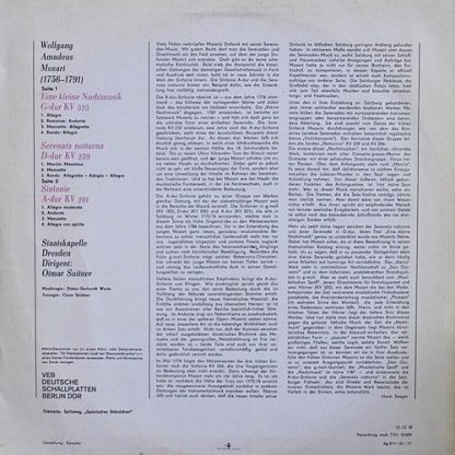 Eterna 8 25 222 - Eine Kleine Nachtmusik G-Dur KV 525 / Serenata - Image 2