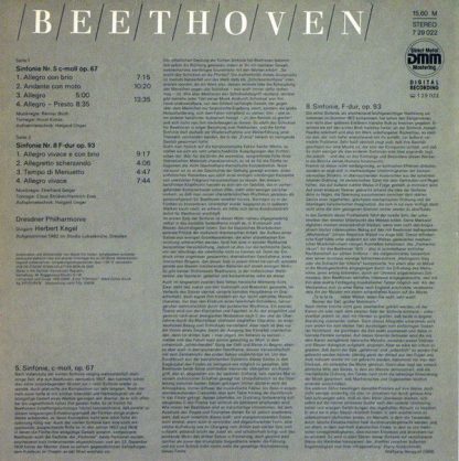 Eterna 7 29 022 - Sinfonie Nr. 5 C-moll Op. 67 / Sinfonie Nr. 8 - Image 2