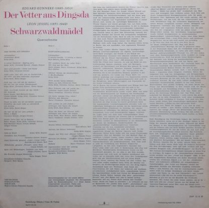 Amiga 8 45 070 - Der Vetter Aus Dingsda / Schwarzwaldmädel (Quer - Image 2