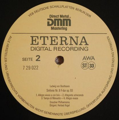Eterna 7 29 022 - Sinfonie Nr. 5 C-moll Op. 67 / Sinfonie Nr. 8 - Image 4