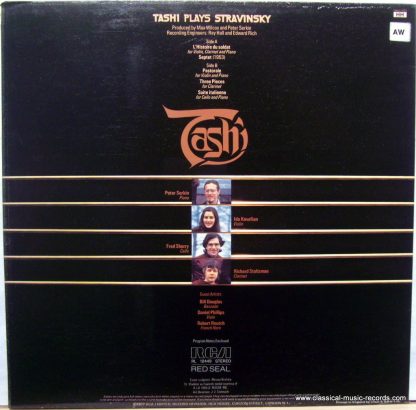 RCA Red Seal ARL1-2449 - Tashi Plays Stravinsky - Image 2