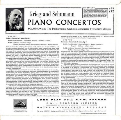 EMI ASD 272 - Piano Concertos - Image 2